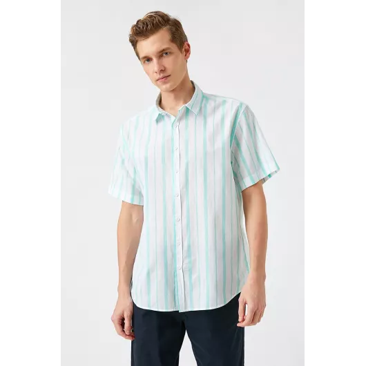 Рубашка Koton, Цвет: Зеленый, Размер: XL, изображение 3