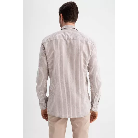 Рубашка DeFacto, Цвет: Бежевый, Размер: 2XL, изображение 5