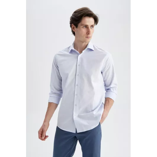 Рубашка DeFacto, Цвет: Голубой, Размер: 2XL, изображение 3