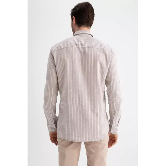 Рубашка DeFacto, Цвет: Бежевый, Размер: 3XL, изображение 5