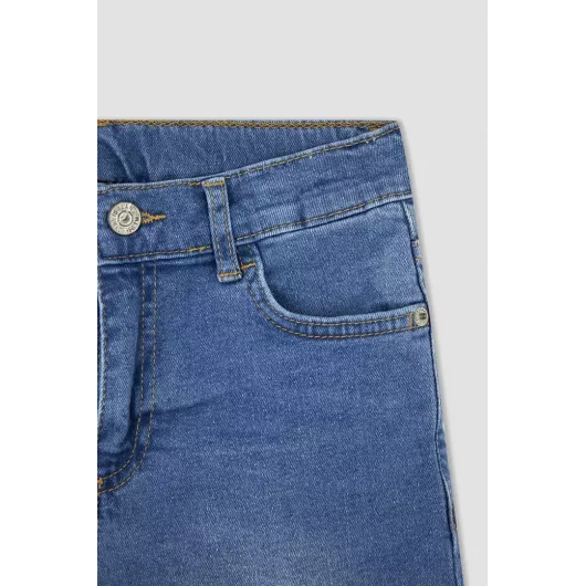Джинсовые шорты-бермуды DeFacto, Цвет: Синий, Размер: 8-9 лет, изображение 4