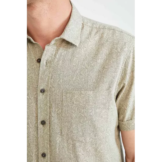 Рубашка DeFacto, Цвет: Хаки, Размер: M, изображение 4