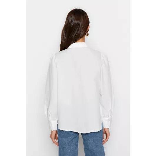 Рубашка TRENDYOLMILLA, Цвет: Белый, Размер: L, изображение 5