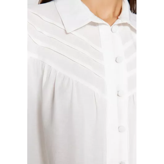 Рубашка TRENDYOLMILLA, Цвет: Белый, Размер: L, изображение 4