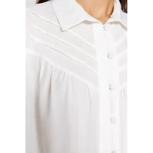 Рубашка TRENDYOLMILLA, Цвет: Белый, Размер: XL, изображение 4