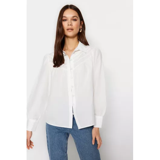 Рубашка TRENDYOLMILLA, Цвет: Белый, Размер: XL