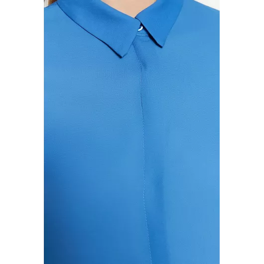 Рубашка TRENDYOLMILLA, Цвет: Синий, Размер: 40, изображение 5