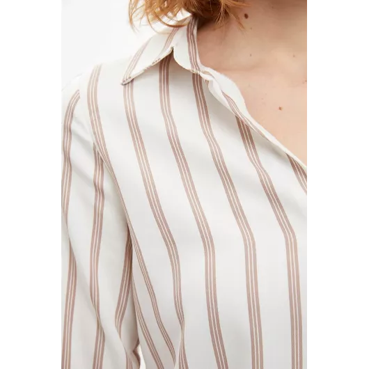 Блузка DeFacto, Цвет: Бежевый, Размер: XL, изображение 3