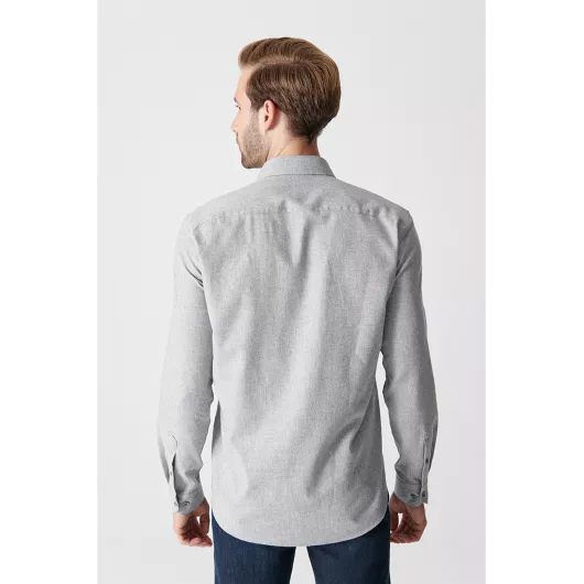 Рубашка AVVA, Цвет: Серый, Размер: L, изображение 4