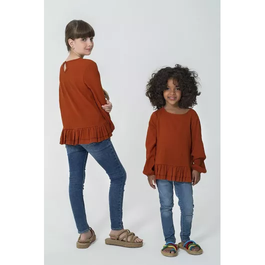 Блузка For You Kids, Цвет: Коричневый, Размер: 7-8 лет, изображение 4