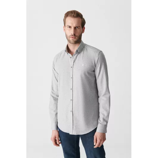 Рубашка AVVA, Цвет: Серый, Размер: L
