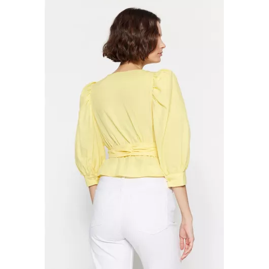 Блузка TRENDYOLMILLA, Цвет: Желтый, Размер: 34, изображение 4