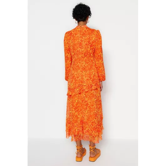 Платье TRENDYOL MODEST, Цвет: Оранжевый, Размер: 36, изображение 5