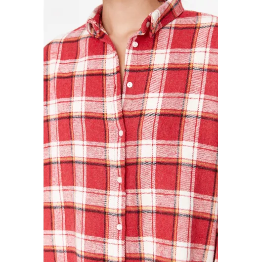 Рубашка TRENDYOLMILLA, Цвет: Красный, Размер: 34, изображение 3