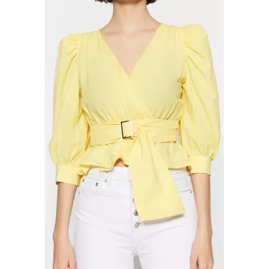 Блузка TRENDYOLMILLA, Цвет: Желтый, Размер: 36, изображение 2