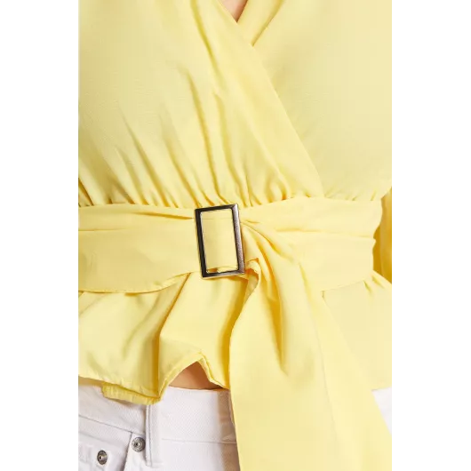 Блузка TRENDYOLMILLA, Цвет: Желтый, Размер: 36, изображение 3