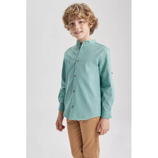 Рубашка DeFacto, Цвет: Зеленый, Размер: 12-13 лет, изображение 3