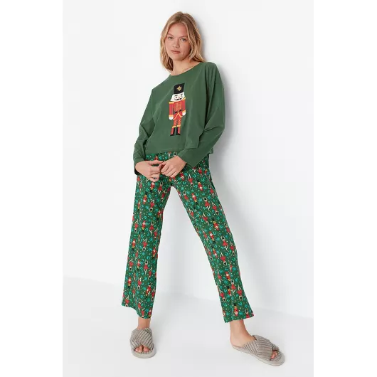 Пижамный комплект TRENDYOLMILLA, Цвет: Зеленый, Размер: M, изображение 5