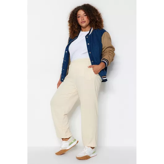 Спортивные штаны Trendyol Curve, Цвет: Бежевый, Размер: 3XL, изображение 3