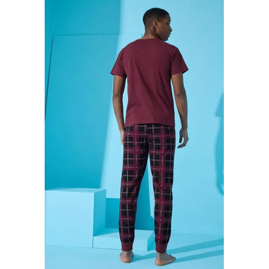 Пижамный комплект Pijamaevi, Цвет: Бордовый, Размер: 2XL, изображение 5
