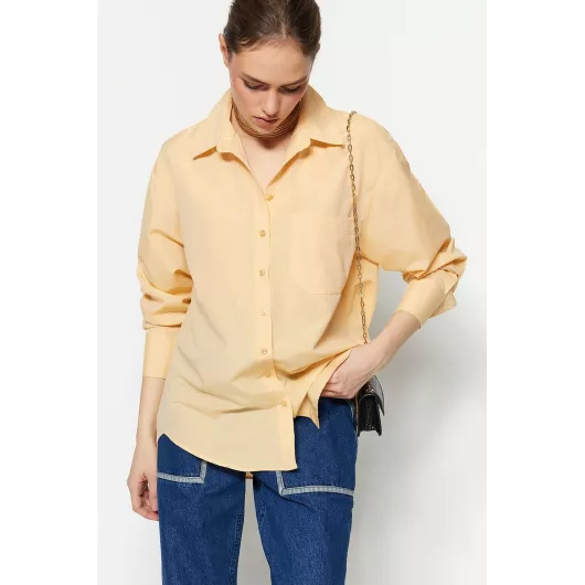 Рубашка TRENDYOLMILLA, Цвет: Желтый, Размер: 36