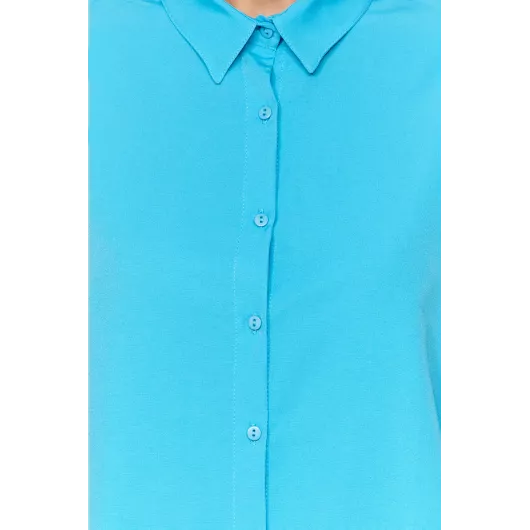Рубашка TRENDYOLMILLA, Цвет: Голубой, Размер: 38, изображение 7
