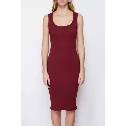 Платье TRENDYOLMILLA, Цвет: Бордовый, Размер: XL, изображение 4