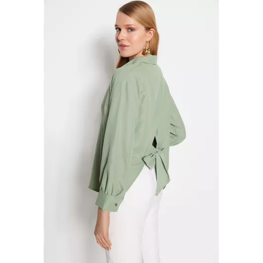 Рубашка TRENDYOLMILLA, Цвет: Зеленый, Размер: 36, изображение 2