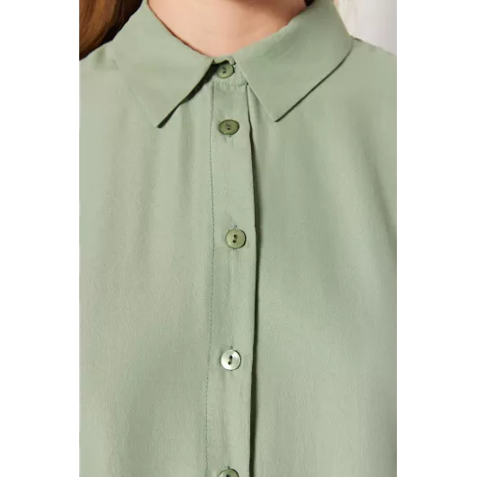 Рубашка TRENDYOLMILLA, Цвет: Зеленый, Размер: 40, изображение 4