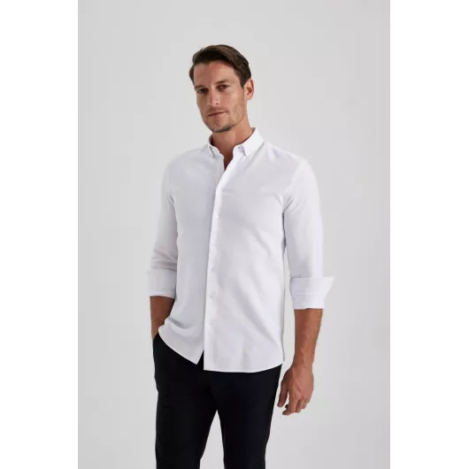 Рубашка DeFacto, Цвет: Белый, Размер: M, изображение 3