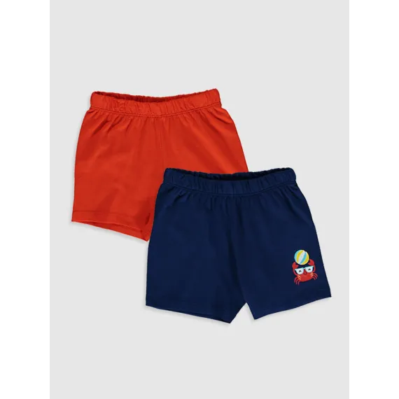 Şorty 2 sany LC Waikiki, Reňk: Goýy gök, Ölçeg: 9-12 aý