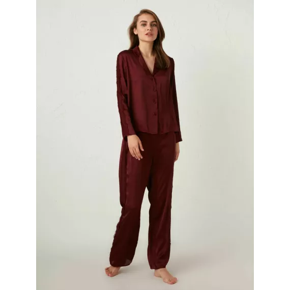 Пижама верх LC Waikiki, Цвет: Бордовый, Размер: 2XL, изображение 3