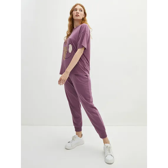 Футболка LC Waikiki, Цвет: Сливовый, Размер: 2XL, изображение 4
