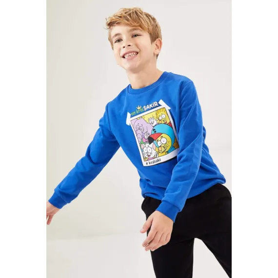 Свитшот DeFacto, Цвет: Синий, Размер: 5-6 лет