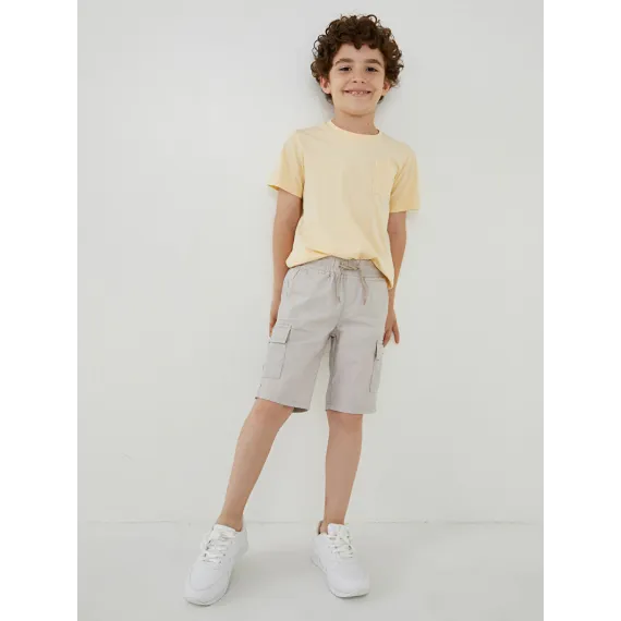 Футболка LC Waikiki, Цвет: Бежевый, Размер: 6-7 лет, изображение 4