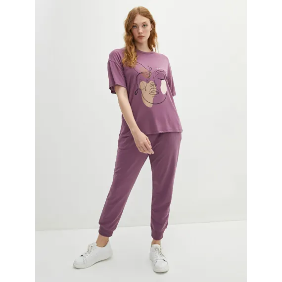 Футболка LC Waikiki, Цвет: Сливовый, Размер: 2XL, изображение 3
