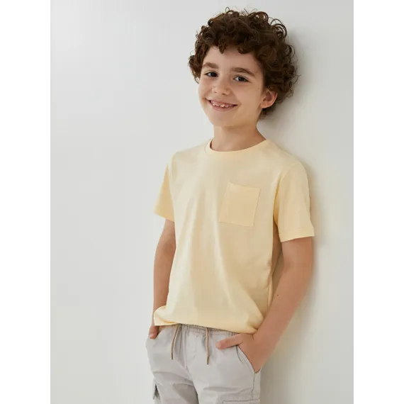 Футболка LC Waikiki, Цвет: Бежевый, Размер: 6-7 лет, изображение 6