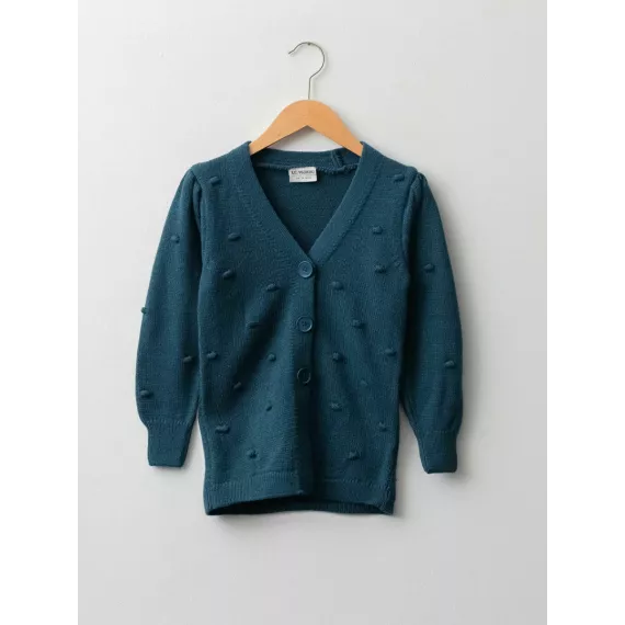 Gyzlar üçin kardigan LC Waikiki, Reňk: Gök, Ölçeg: 9-10 ýaş