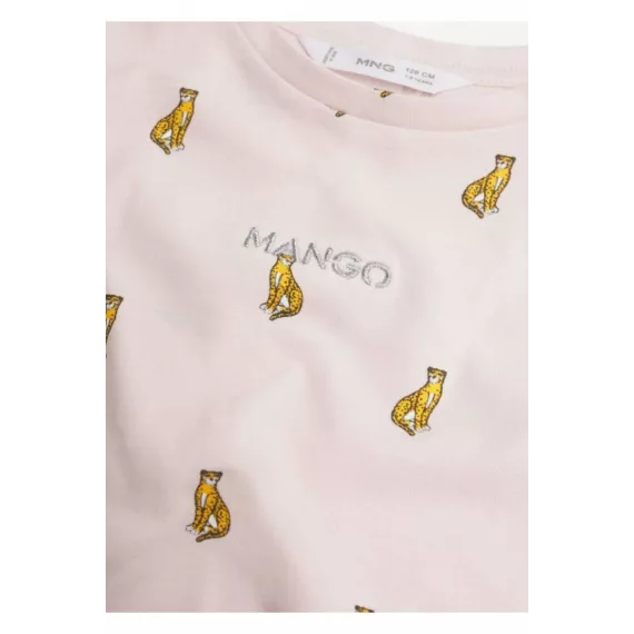 Футболкa Mango, Цвет: Розовый, Размер: 7-8 лет, изображение 4