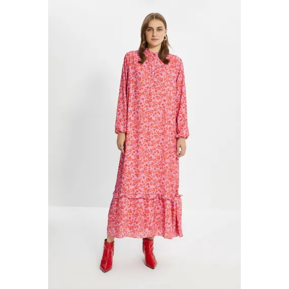 Платье TRENDYOL MODEST, Цвет: Розовый, Размер: 36