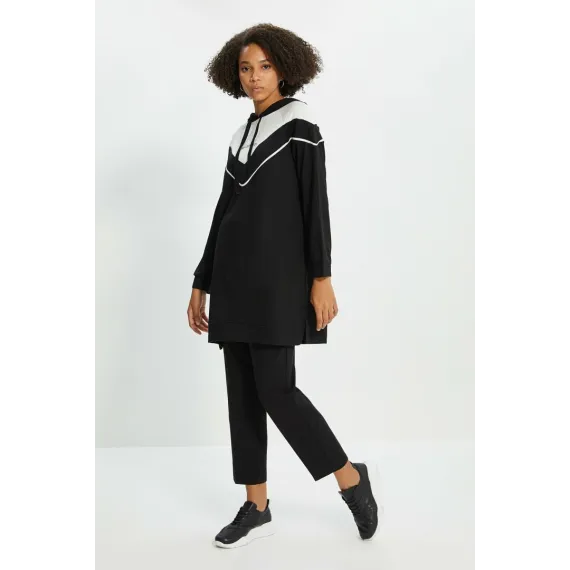Свитшот TRENDYOL MODEST, Цвет: Черный, Размер: M, изображение 3