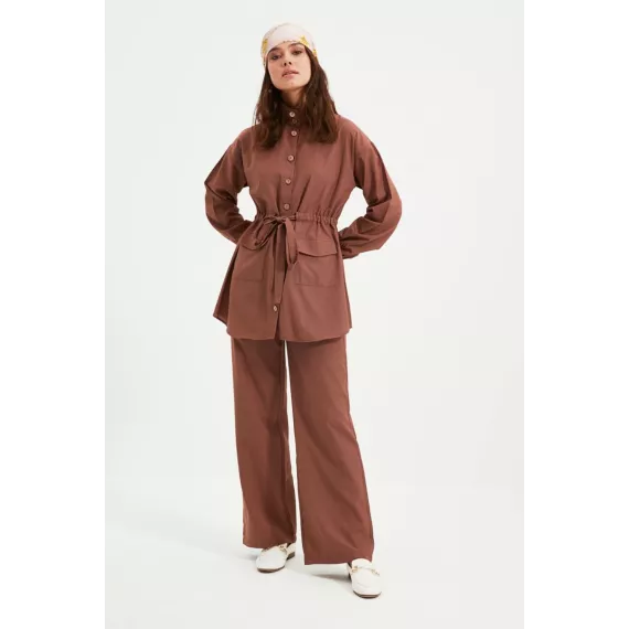 Комплект TRENDYOL MODEST, Цвет: Коричневый, Размер: 36