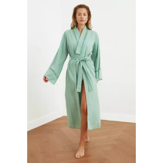 Zenan kimonosy TRENDYOLMILLA, Reňk: Ýaşyl, Ölçeg: L/XL