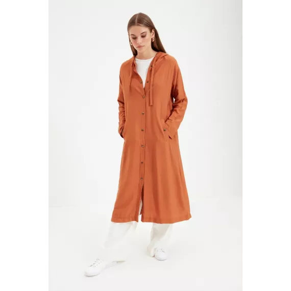 Кардиган TRENDYOL MODEST, Цвет: Оранжевый, Размер: 40