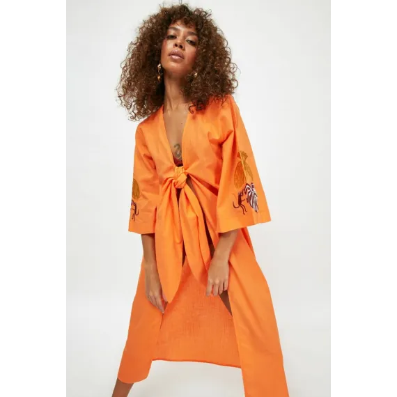 Zenan kimono we kaftany TRENDYOLMILLA, Reňk: Mämişi, Ölçeg: 36