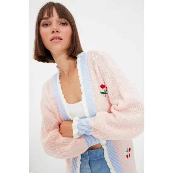 Кардиган TRENDYOLMILLA, Цвет: Розовый, Размер: M