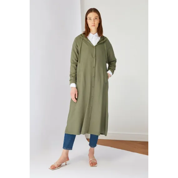 Кардиган TRENDYOL MODEST, Цвет: Хаки, Размер: 40