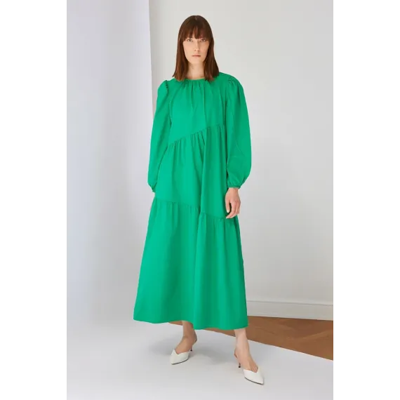 Платье TRENDYOL MODEST, Цвет: Зеленый, Размер: 38