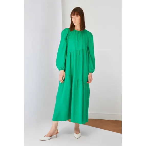 Платье TRENDYOL MODEST, Цвет: Зеленый, Размер: 38, изображение 3