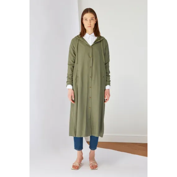 Кардиган TRENDYOL MODEST, Цвет: Хаки, Размер: 40, изображение 4